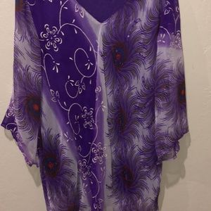 Lavender georgette tunic